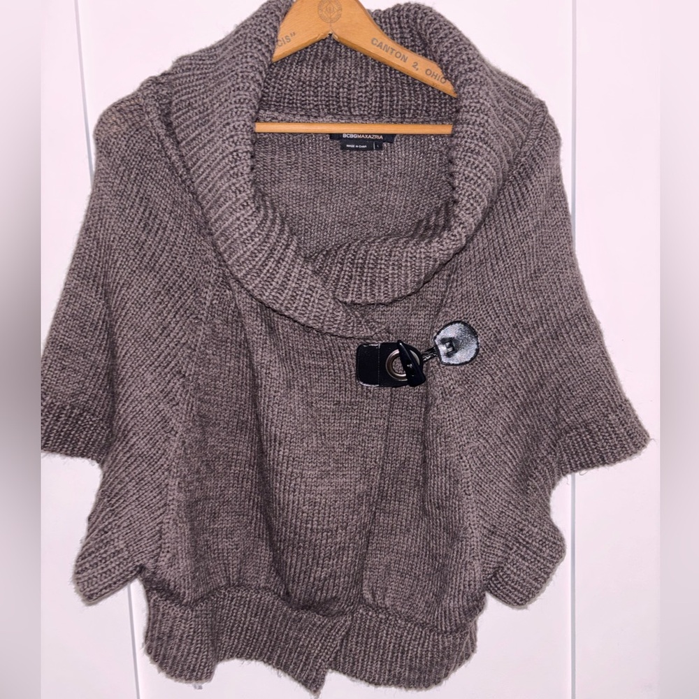 BCBGMaxAzria Brown Cowl Neck Sweater